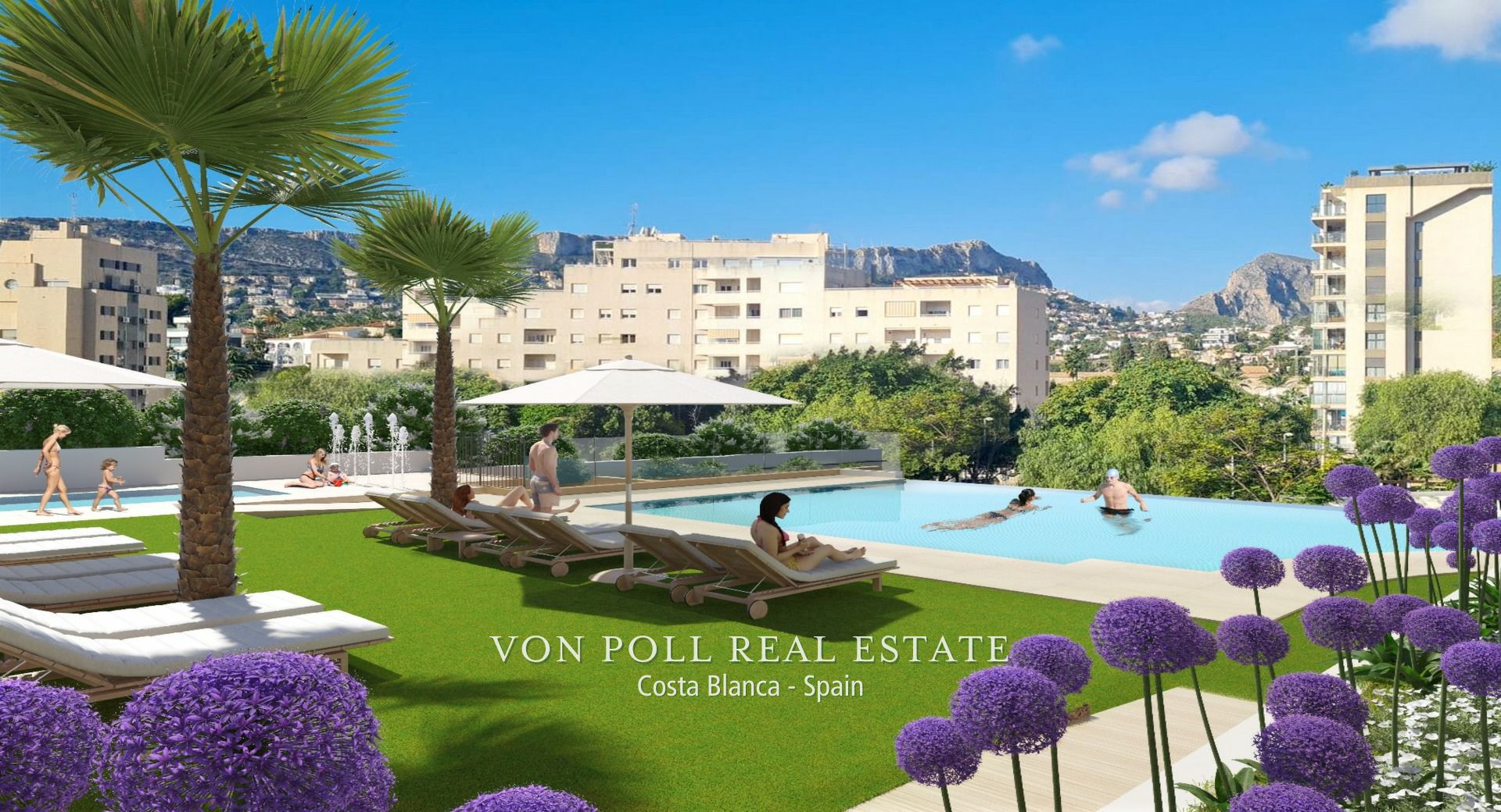 New build apartments with sea view for sale in Calpe